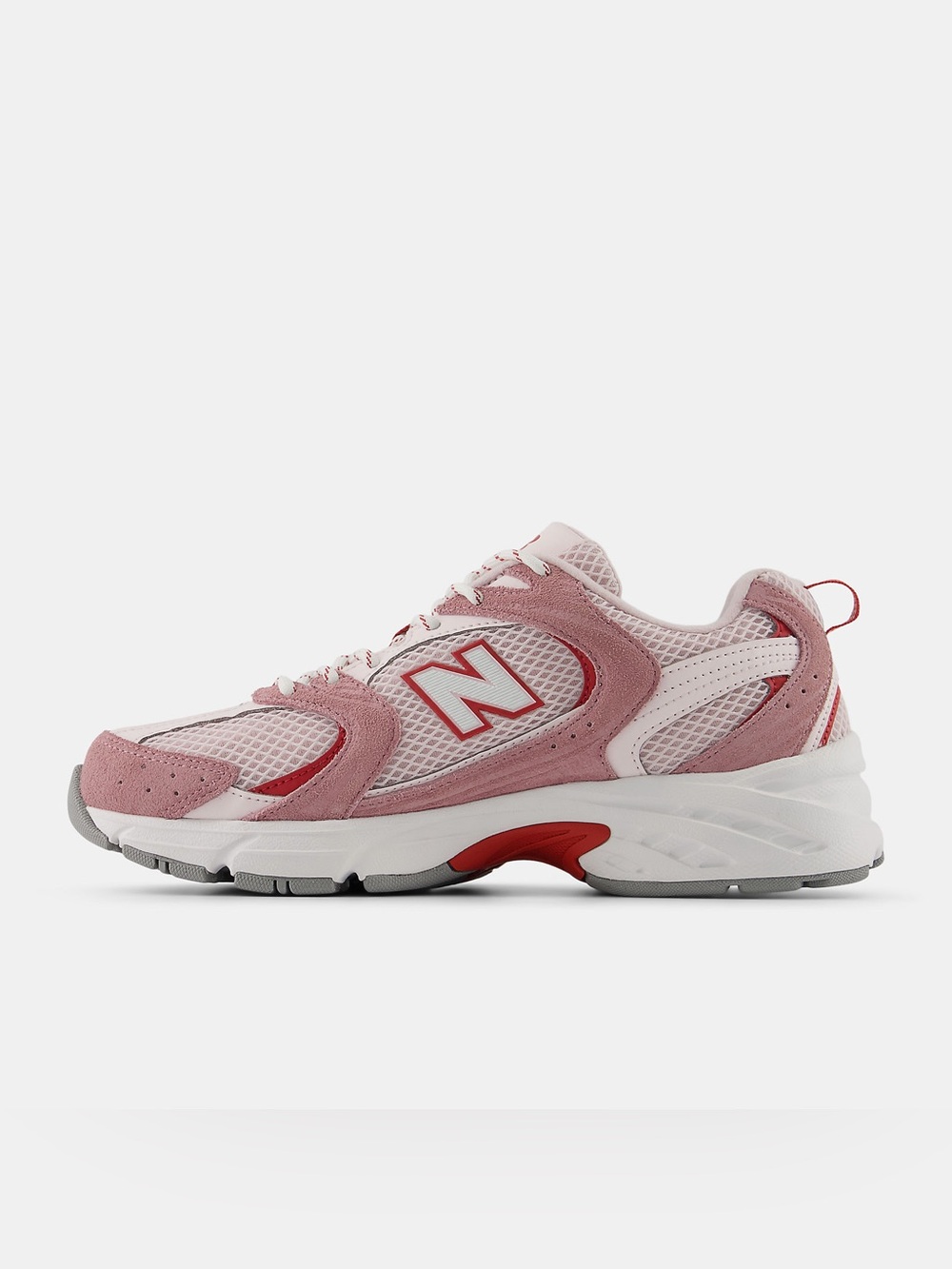 New Balance Women's Pink, White & Red Athletic Sneaker 530